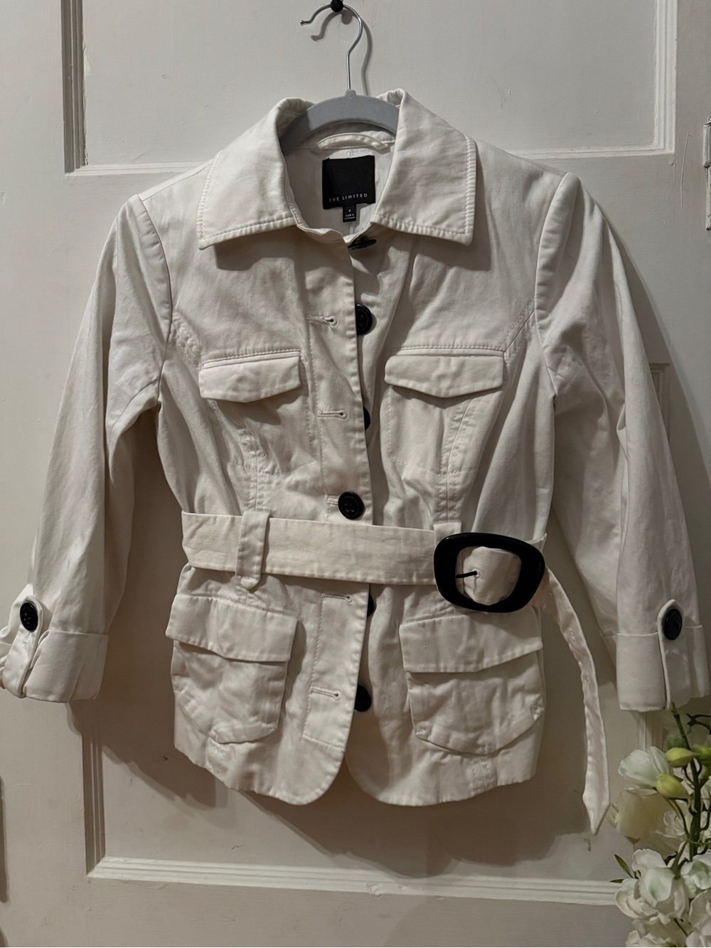 The Limited Utility Jacket with Belt and Black Buttons